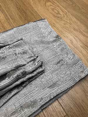 Salon Perdesi - Açık Gri Desenli Jakar Fon Perde (geniş En:280 Kumaş)- Gri Açık