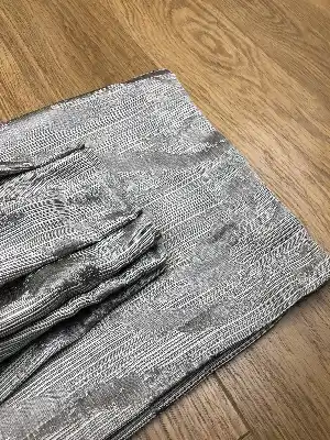 Salon Perdesi - Açık Gri Desenli Jakar Fon Perde (geniş En:280 Kumaş)- Gri Açık