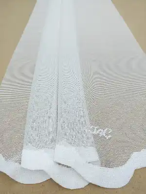Metre İle Dikişsiz Kumaş Düz Dantel Tül Perde Kumaşı- Beyaz-Krem-Turkuaz-Pudra