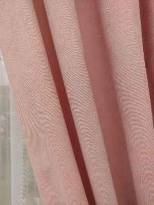 Pudra Pembe Düz Fon Perde 180cm En- Pudra