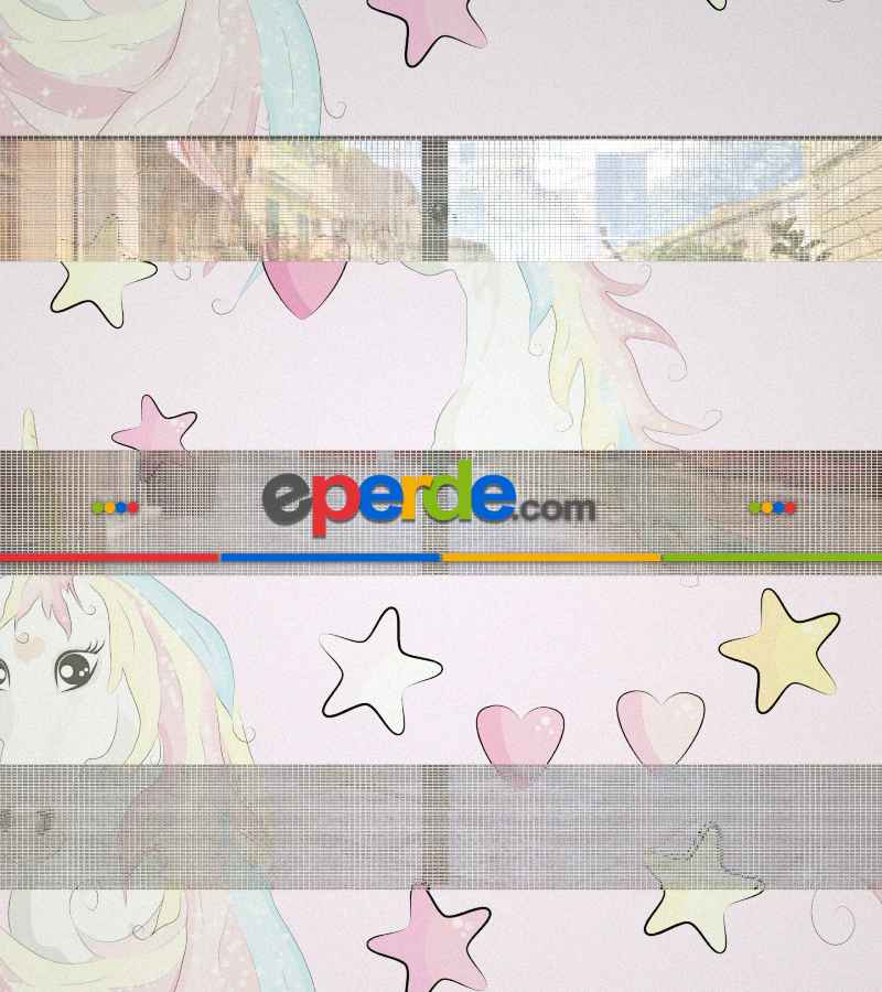 Yıldız Desenli Baskılı Zebra Perde- Çok Renkli