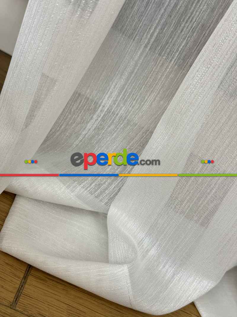 Genç Odası Hafif Çizgili Tül Perde - Premium Serisi - Ürün Videosu Açıklamada Vardır