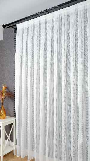 Simli Çizgili Modern Zarif Düz Tül Perde Mira Tül