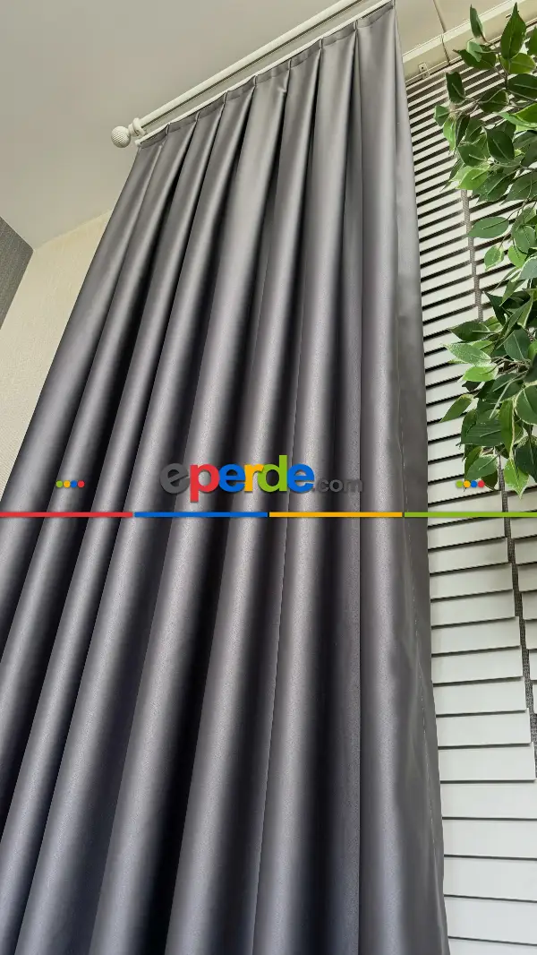 Gri Blackout - Karartma Fon Perde, Premium Kalite Serisidir, %90 Oranında Işığı Keser