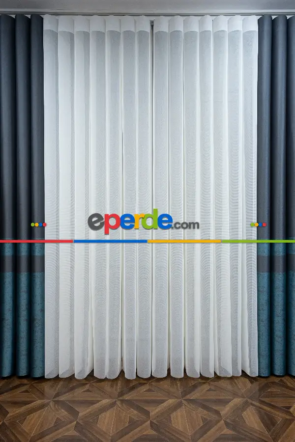 Lens Akıllı Dikey Tül Perde Bulut-15- Çok Renkli 2