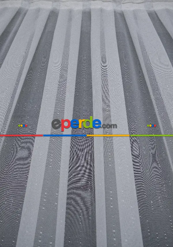 Taç Tül Perde - Taç Örme Tül Perde - Desenli Tül Perde - Ara Dantel Spor Örme Entel Desenli Tül