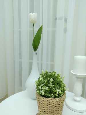 Mutfak Perdesi Düz Pileli- Ekru