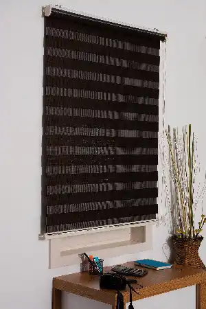 Salon Zebra Perde -Indirimli !!! Zebra Perde Acı Kahve Bambu Ozel Fiyat- Acı Kahve