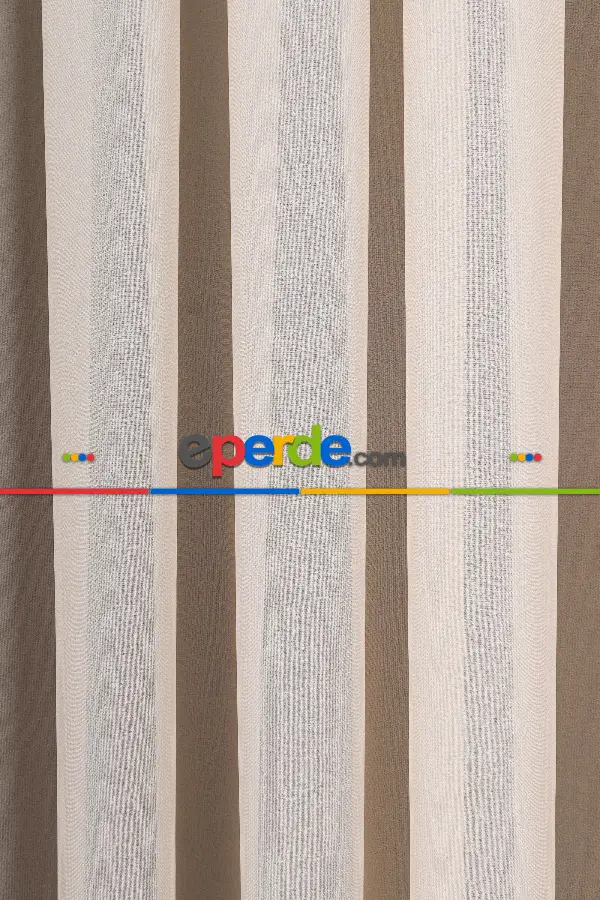 Krep Altın Düz Tül Perde