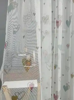 Çocuk Odası Renklli Kapli Rengarenk Kız Çocuk Odası Tül Perd