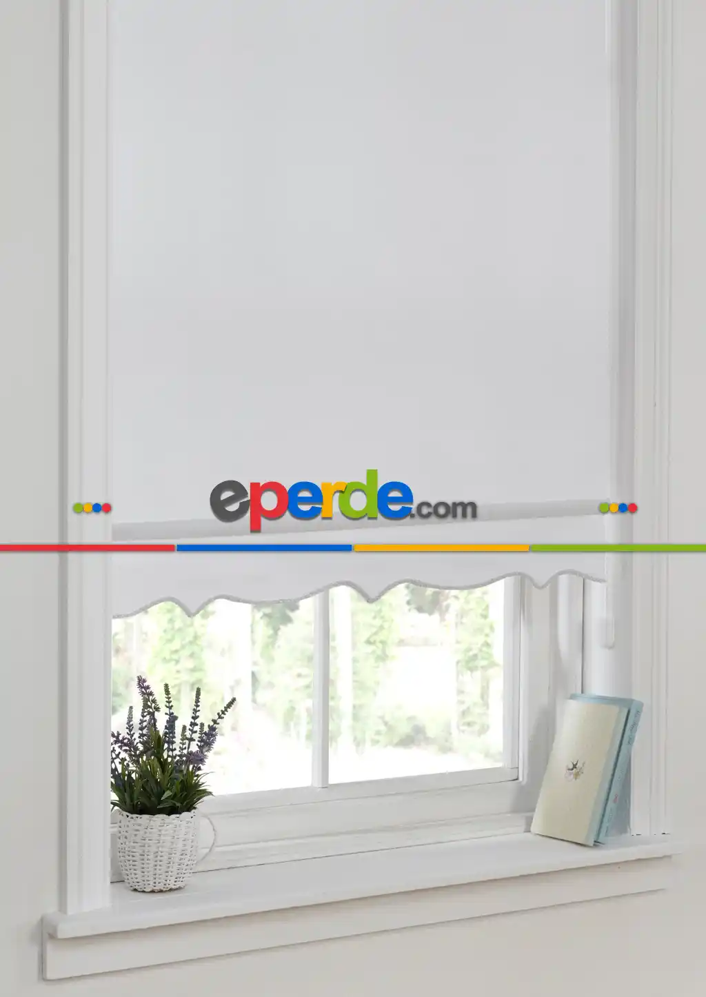 Salon Stor Perde - Mat Stor Perde Beyaz - Y-1001- Beyaz