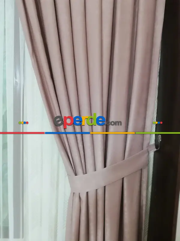 Soft Gül Kurusu Fon Perde- Gül Kurusu