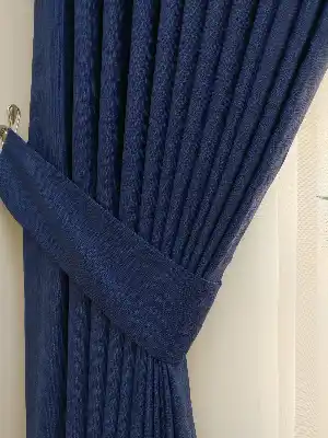 Lacivert Düz Fon Perde Dökümlü Birinci Kalite 300 Cm Geniş En Daha Hesaplı- Lacivert