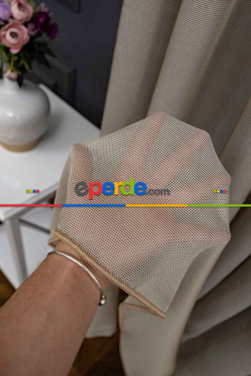 Genç Odası - Vizon Renkli Kedi Tırmalamalarına Dayanaklı Tül Perde