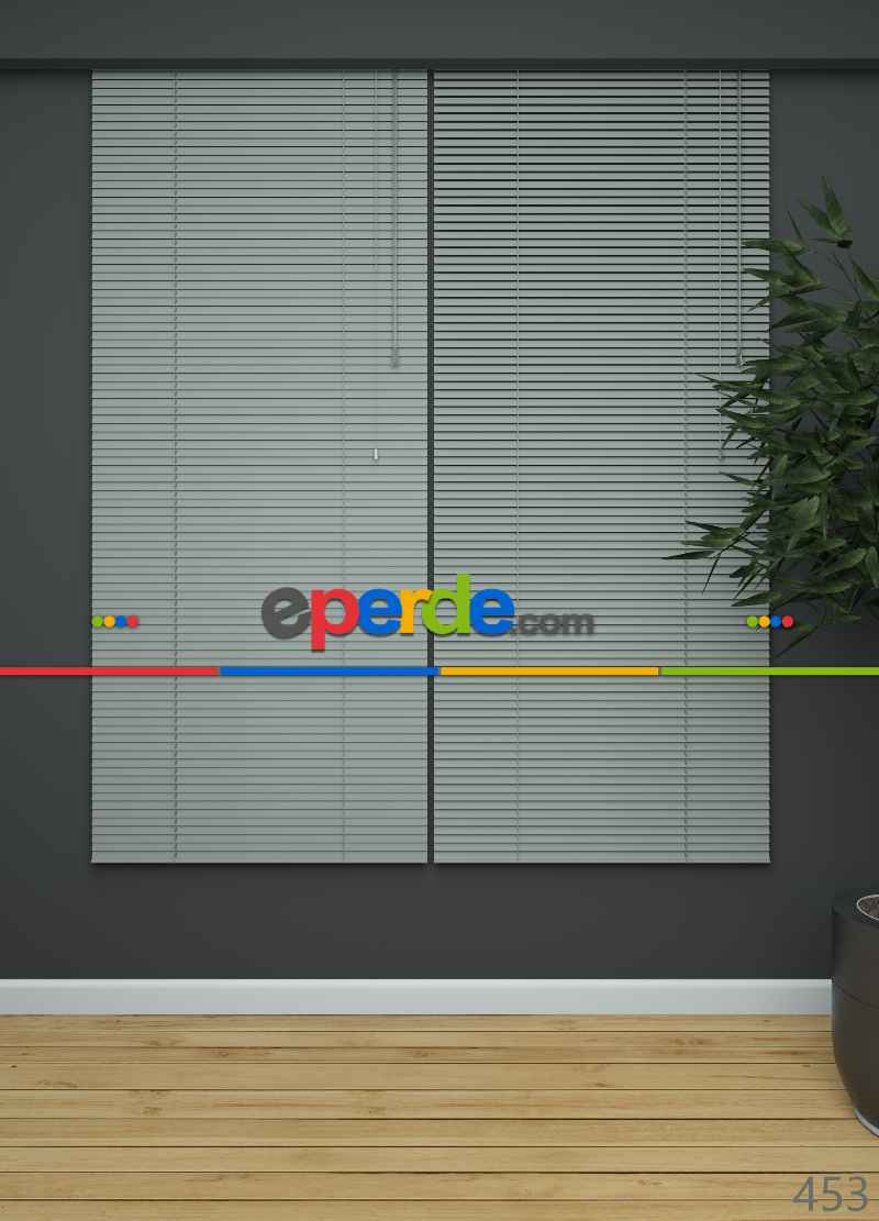 Mutfak - 1. Kalite Gri-füme - Alüminyum Jaluzi Perde - 25mm Kalınlığında