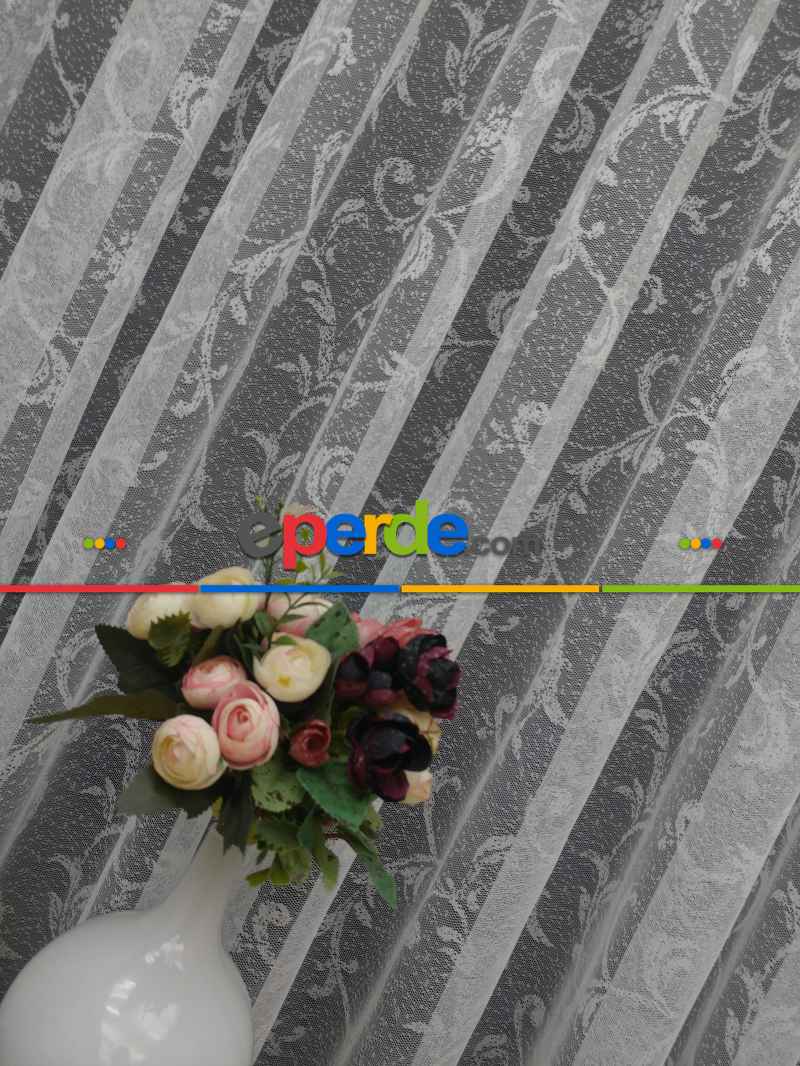 Yatak Odası - ( Orjinal ) Taç Salon Fransız Dantel Sarmaşık Tül Perde 