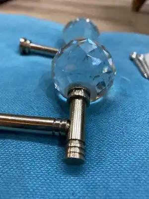 Gümüş Kristal Taşlı Camlı Parlak Pipo Renso Fon Perde Bağlama Aparatı 2 Adet