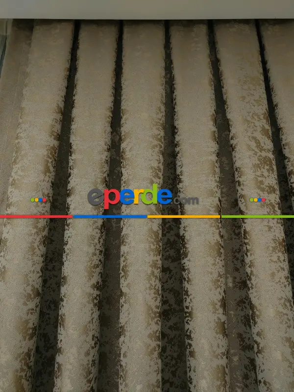 Toprak Rengi Duz Jakar Fon Perde (150)- Taba