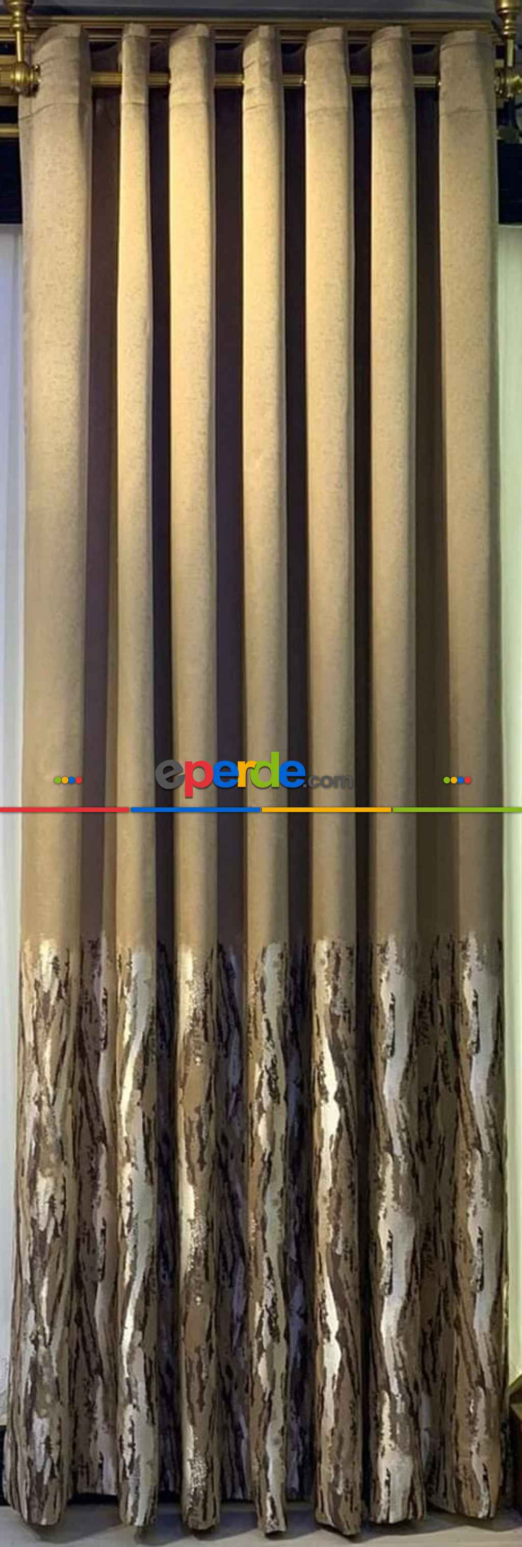 Rustik Perdesi Decoring Perde Yeni Moda Kuşgözü Rustik Fon Perde 100cm X 270cm 
