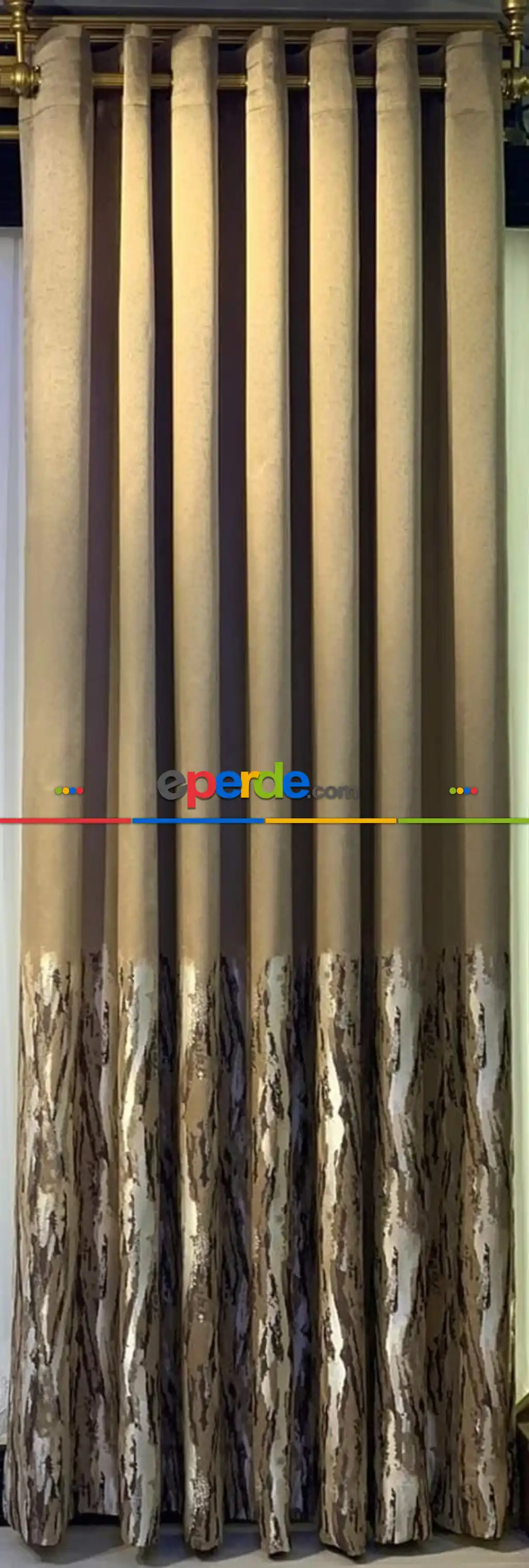 Rustik Perdesi Decoring Perde Yeni Moda Kuşgözü Rustik Fon Perde 100cm X 270cm 
