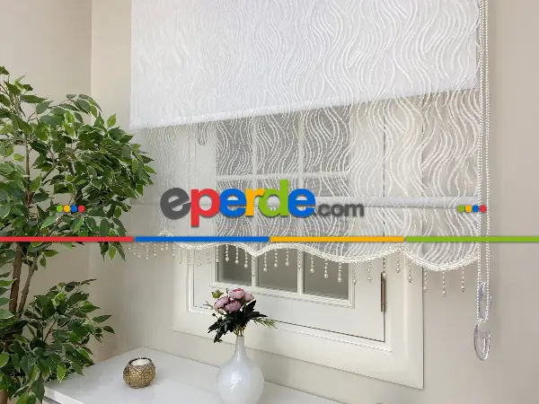 Tül Stor Perde -- Yeni Sezon !! Çiftli Sistem Tül Stor Perde Ve Stor Perde- Ekru