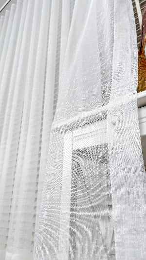 Ekru Etek Bantlı Tül Perde, Ağır Gramajlı Premium Seri