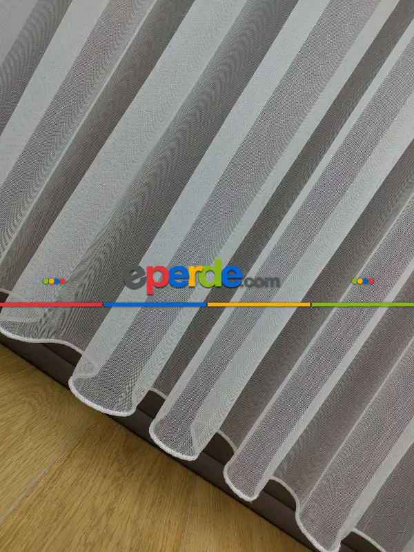 Oturma Odası - Yüksek Kalite Armür Düz Tül Perde - Ekru