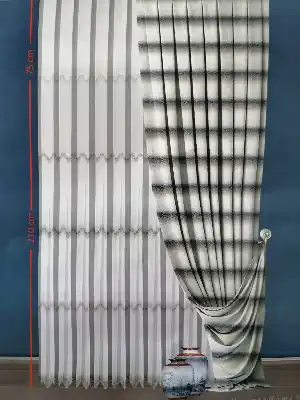 Br Gerdan Tfs İşlemeli Brode Tül Perde - Pudra-bej