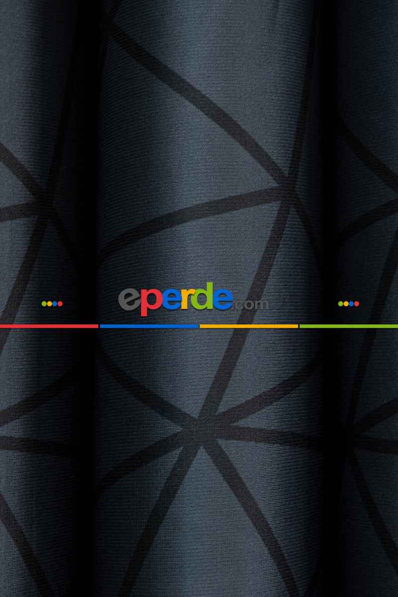 Lens Akıllı Dikey Tül Perde Mermer-33- Çok Renkli 2