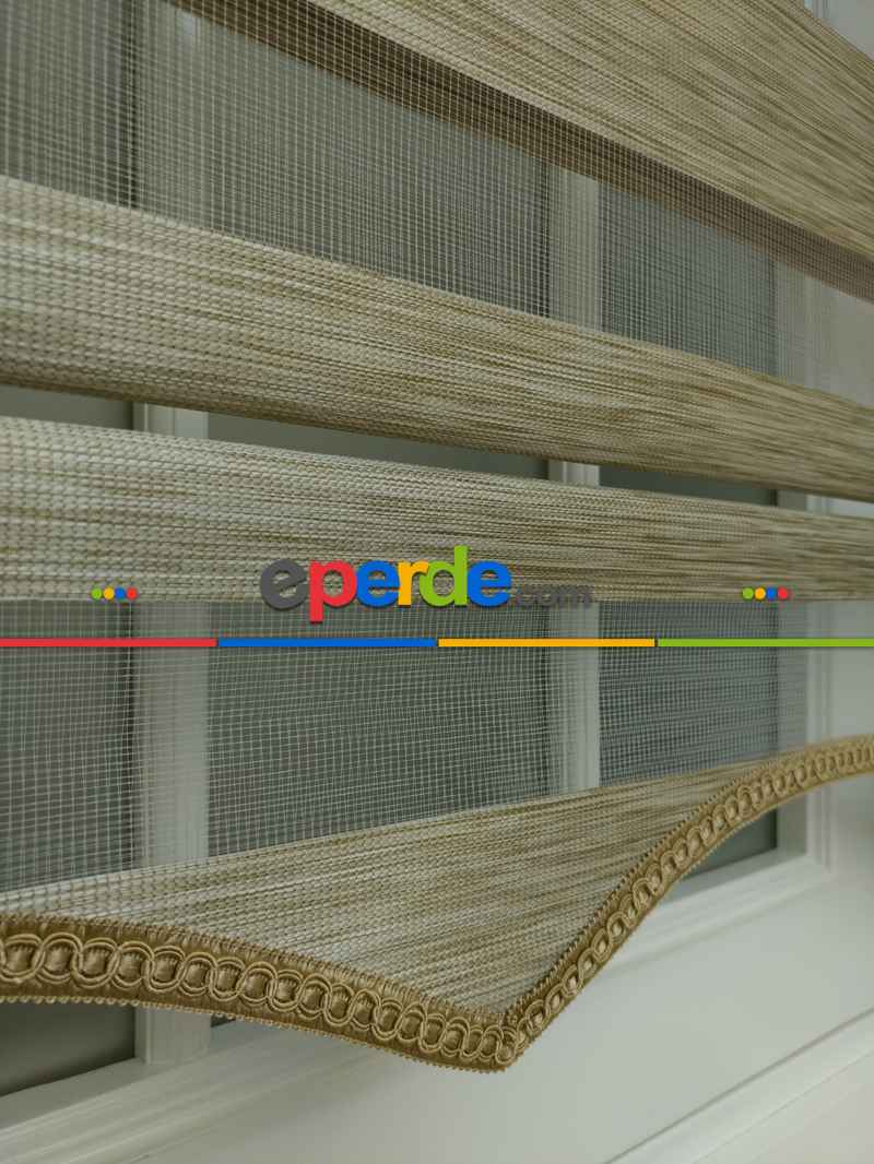 Oturma Odası - Zebra Perde -bambu Düz Zebra Perde- Açık Vizon