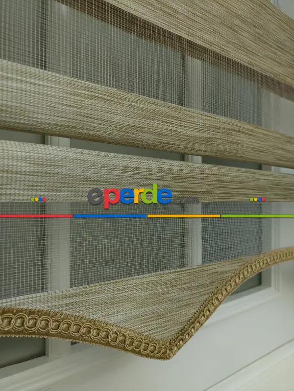 Salon Zebra Perde - Zebra Perde -bambu Zebra (eco Serisi )- Açık Vizon