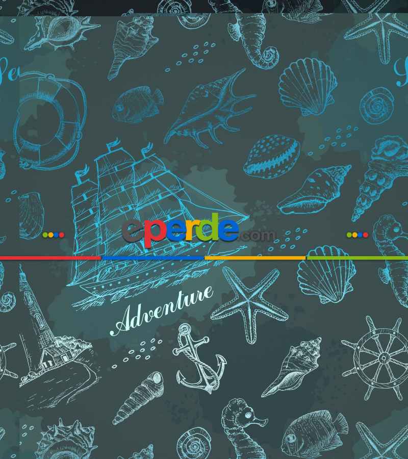 Çocuk Odası Stor Perde - Denizci Desenli Baskılı Stor Perde- Çok Renkli