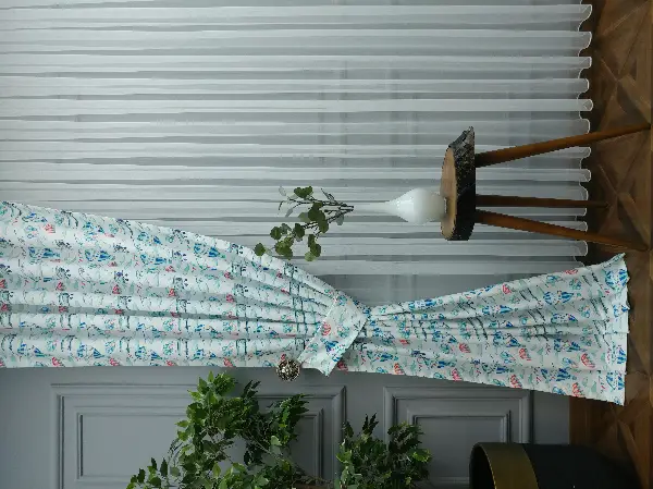 Bebek Odası Fon - Uçak Desenli Fon Perde K679 Kumaşı Kalındır Duck Bezi Değildir.- Mavi