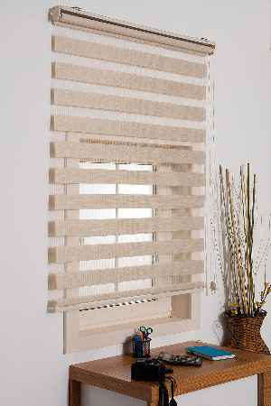 Mutfak Zebra Perde Düz Seri- Krem