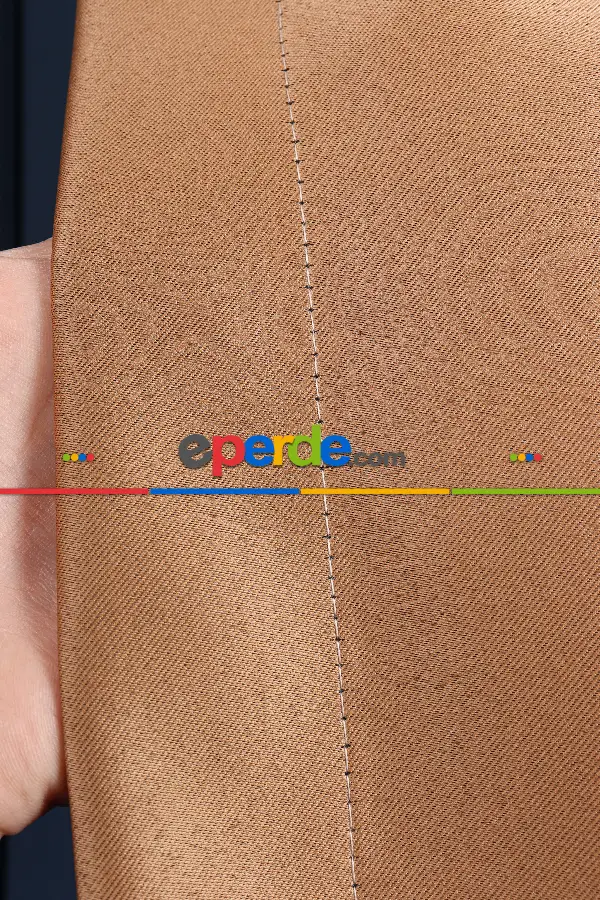 Yatak Odası Fon Perde - Caramel Blackaut Fon Perde 0 Işık Geçirmez