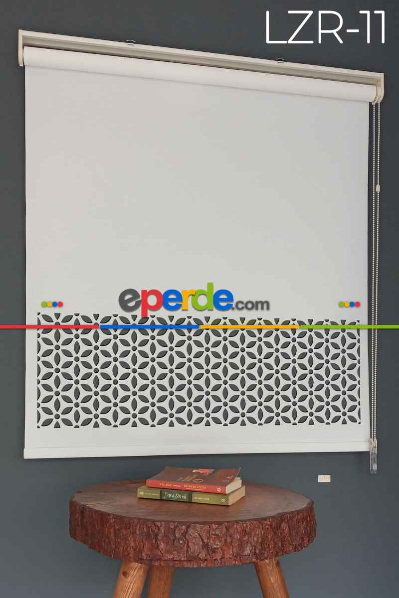 Halim Perdesan 30 Cm Lazer Kesim Kalın Mat Stor Perde, Lazer Kesimli Stor Perde