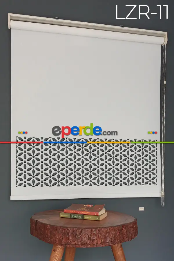 Halim Perdesan 30 Cm Lazer Kesim Kalın Mat Stor Perde, Lazer Kesimli Stor Perde