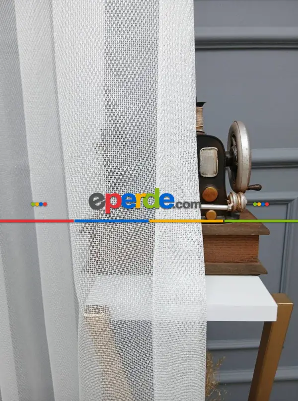 Salon - Exculusive Sedef Ütü İstemez Kırışmaz Sade Tül Perde