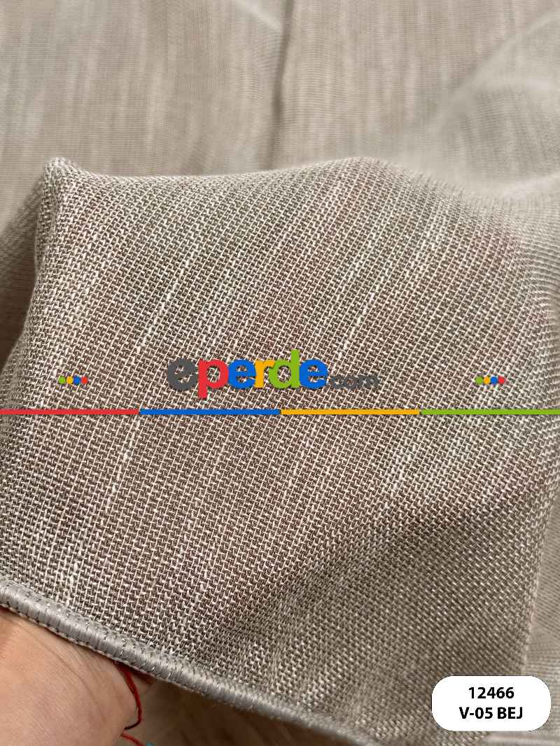 Etek Ucu Damask Nakışlı Düz Tül Perde, Özel Dokuma Premium Seri