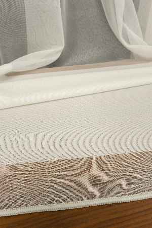 Arzenen Marka Doğal Yansımalarıyla Şık Görünümlü Kendinden Parlak Tül Perde- Krem - Kurşunlu Tül