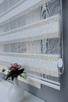 Mutfak Zebra Perde - Zebra Perde Simli Pileli Yüksek Kalite Pliseli Zebra - Kornişe Kolay Montaj Ayağı Seçenekli - Standart Metal Kasalı