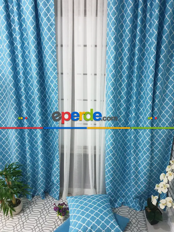 Ottoman Desenli Fon Perde Evm1928 Kumaşı Kalındır Duck Bezi Değildir