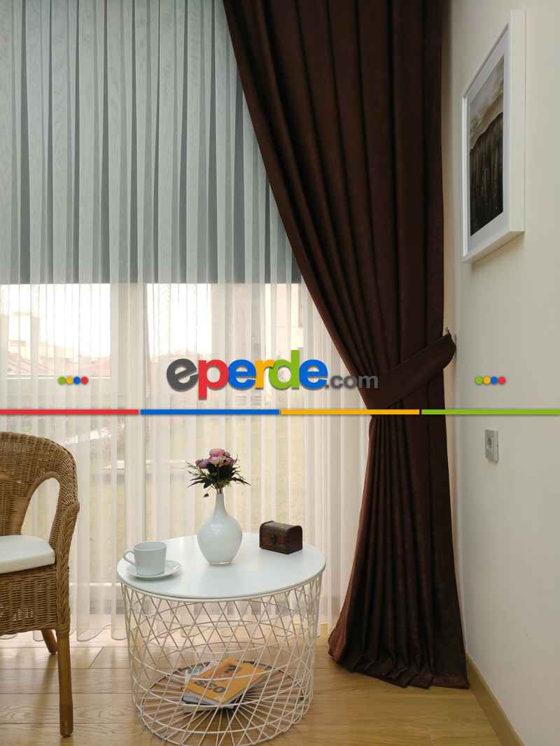 Soft Kahve Fon Perde (150)- Kahve