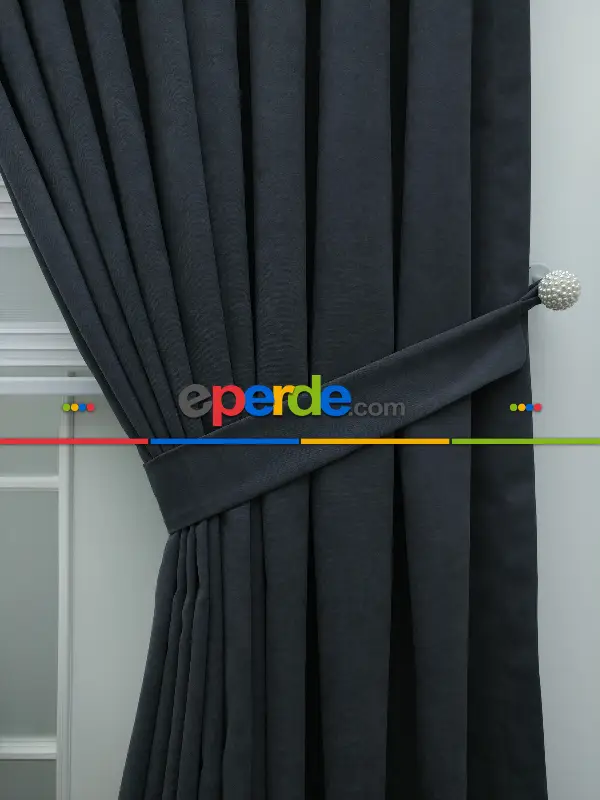 Salon Fon Perde - % İndirimli!!! Füme Düz Fon Perde(fon Demiri Hediyeli)- Füme