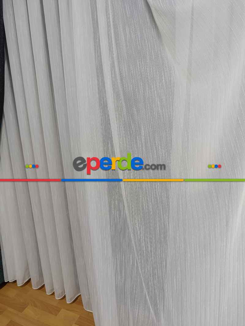 Lüx Bambu Vakko Şantuk Gramajlı Eteği Kurşunlu Ekru Tül