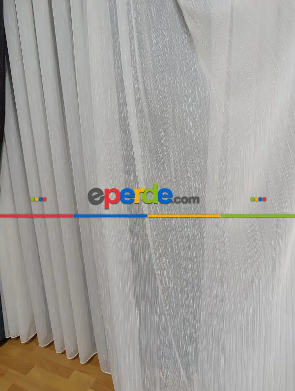 Poli Lüx Bambu Vakko Şantuk Gramajlı Eteği Kurşunlu Ekru Tül