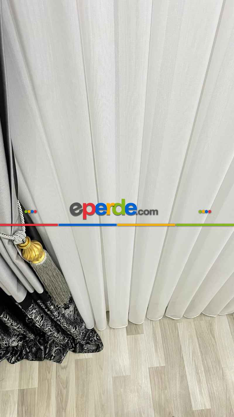 İpek Bambu Ultra Ağır Gramajlı 1/3 Sık Kat Pileli Ütü İstemeyen Tül Perde