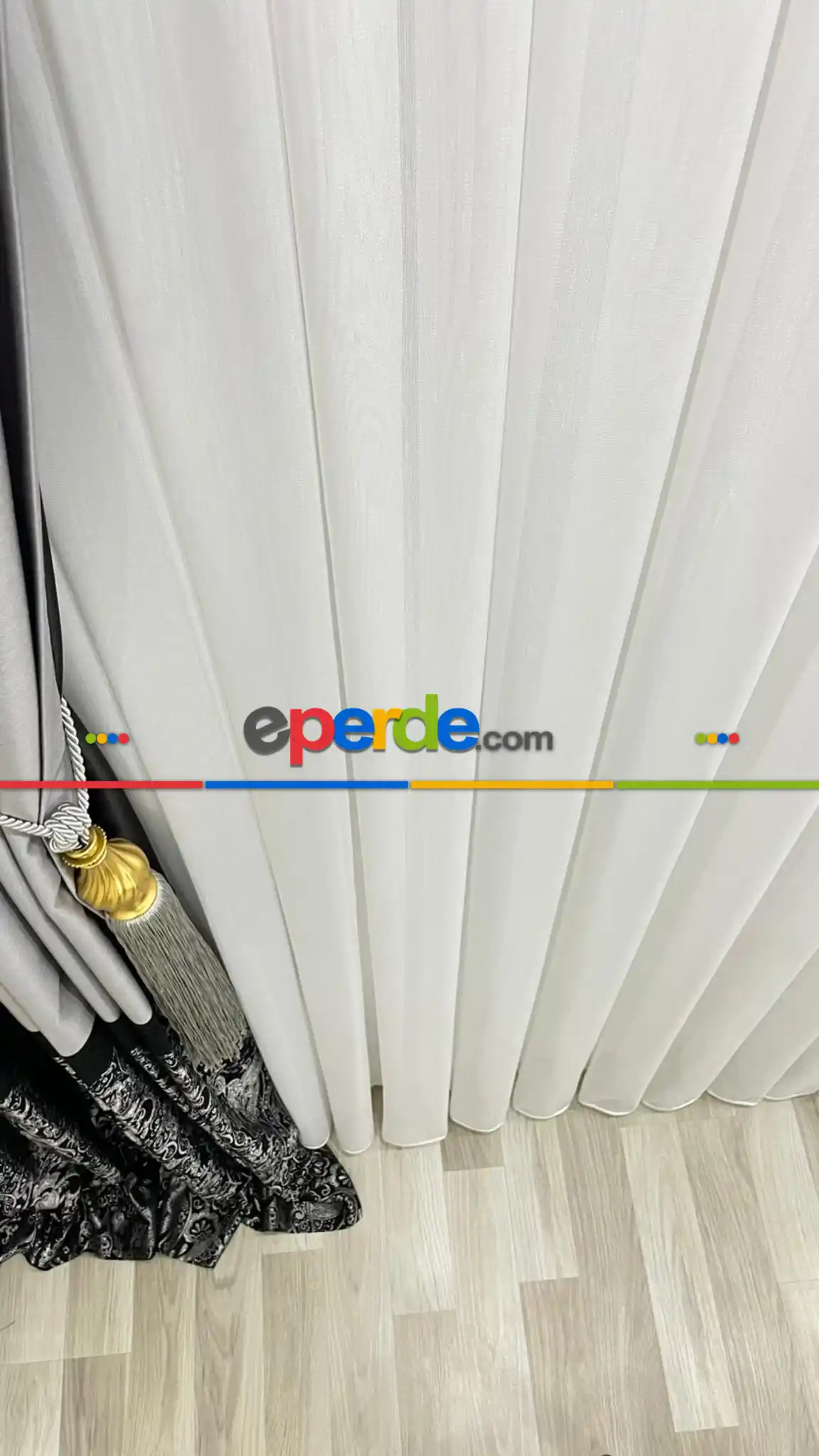 İpek Bambu Ultra Ağır Gramajlı 1/3 Sık Kat Pileli Ütü İstemeyen Tül Perde