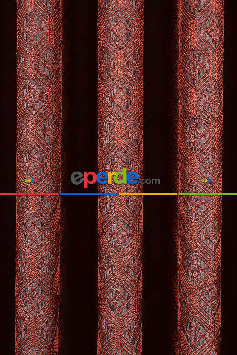 Salon Fon Perde - S Pile Dökümlü Jakar Dokuma Fon Perde