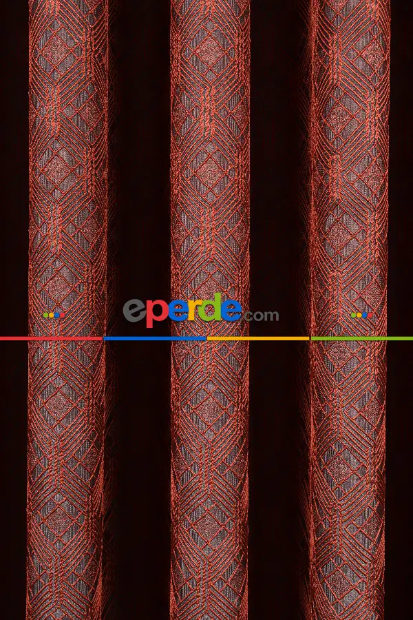 Yatak Odası Fon Perde - S Pile Dökümlü Jakar Dokuma Fon Perde